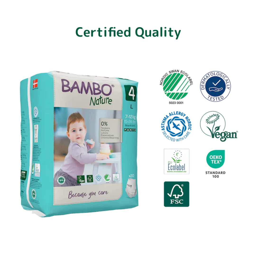 Bambo Nature Pants Diapers Size 4 (L) (20 pcs) (7-12 kg)
