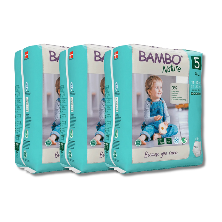 Bambo Nature Pants Diapers Size 5 (XL) (19 pcs) (11-17 kg)