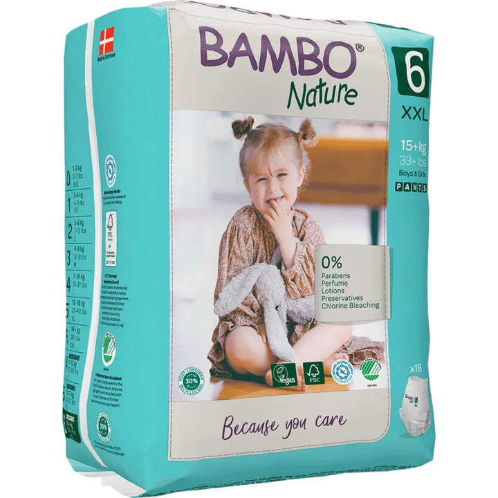 Bambo Nature Pants Diapers Size 6 (XXL) (18 pcs) (15+ kg)