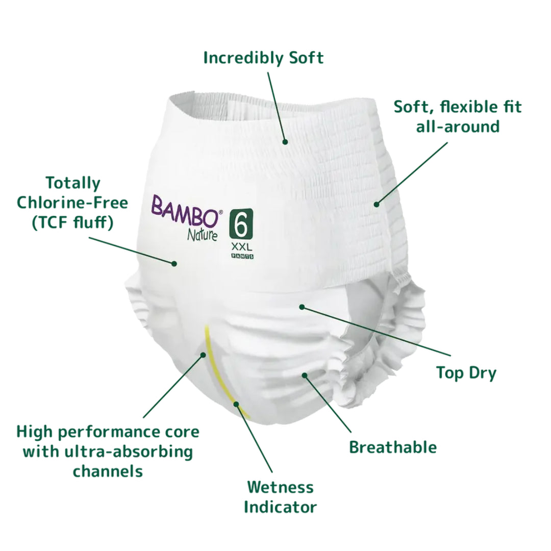 Bambo Nature Pants Diapers Size 6 (XXL) (18 pcs) (15+ kg)