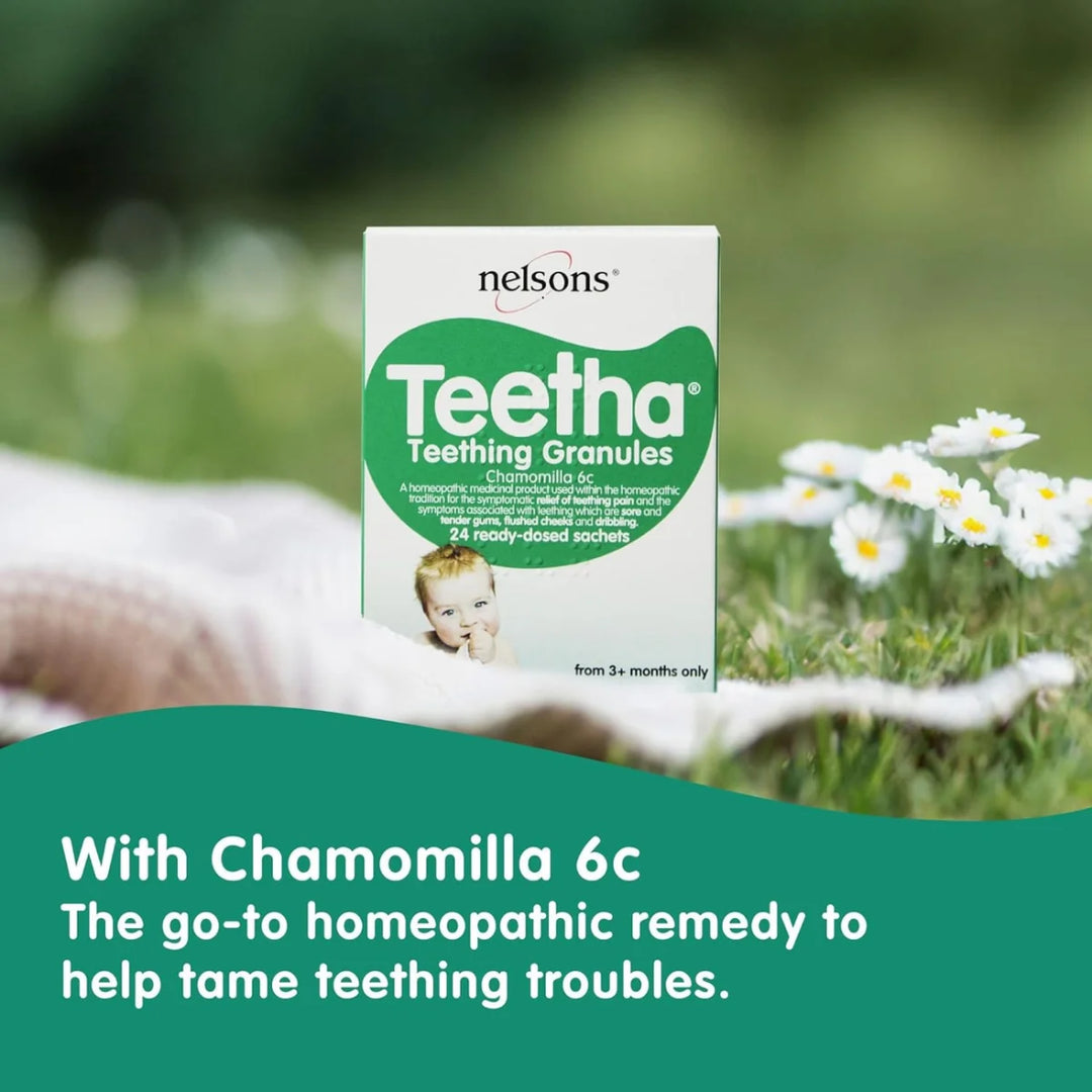 Nelsons Teetha Teething Granules Chamomilla 6C – 24 Sachets