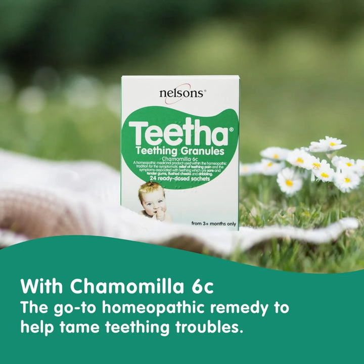Nelsons Teetha Teething Granules Chamomilla 6C – 24 Sachets