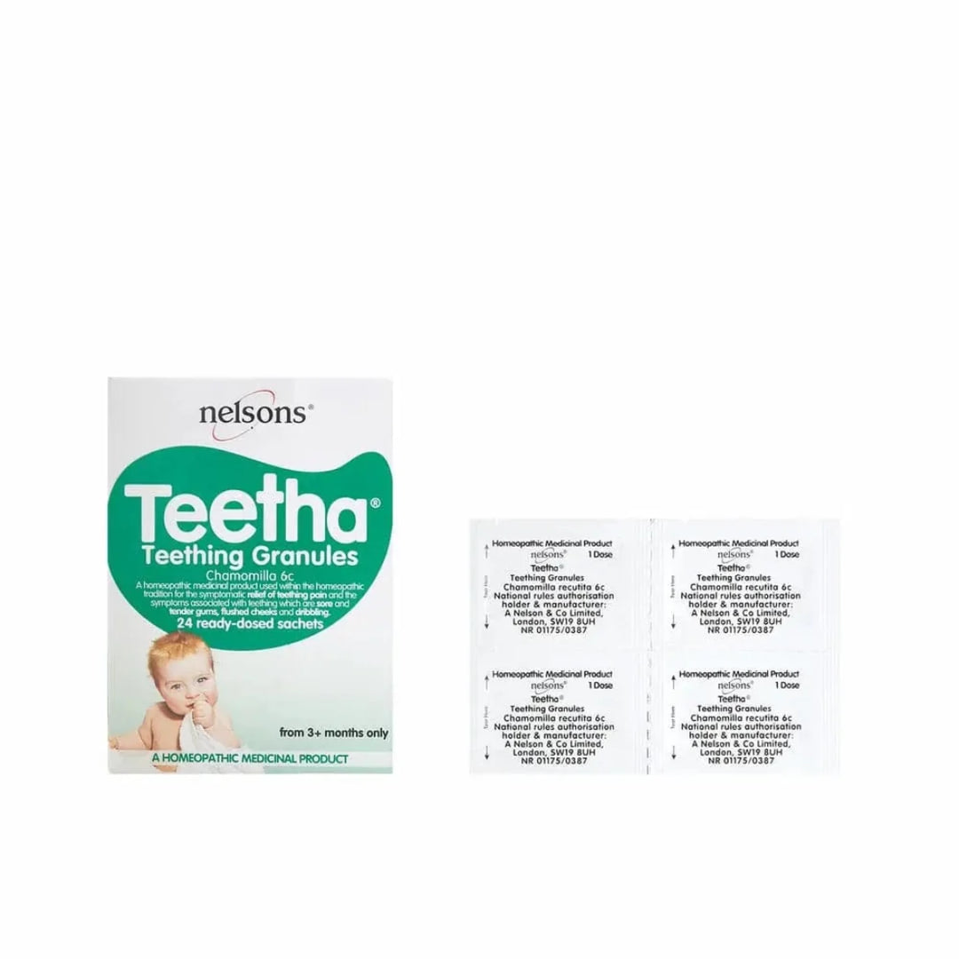 Nelsons Teetha Teething Granules Chamomilla 6C – 24 Sachets