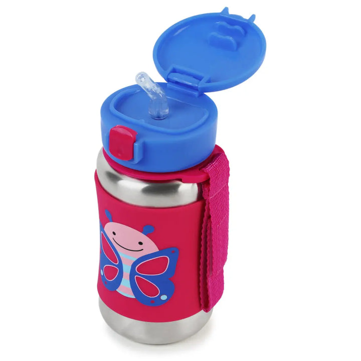 Skip Hop Zoo Stainless Steel Sports Bottle (Butterfly)