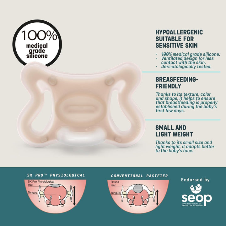 Suavinex Zero Zero Physiological Soother Silicone (Light) (Birth to 6m)