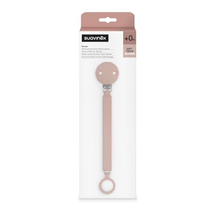 Suavinex Wonder Silicone Soother Clip (Pale Mauve)