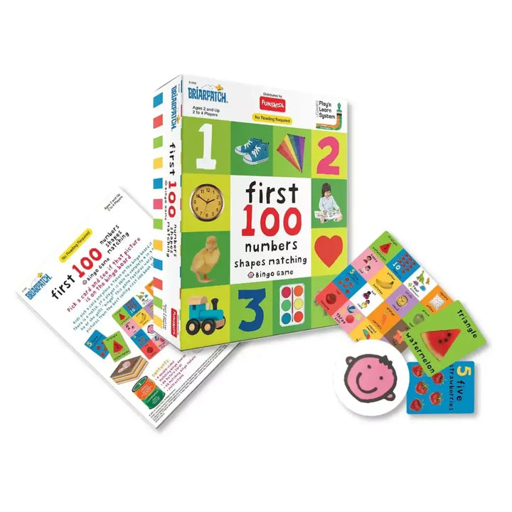 First 100 Numbers Shapes Matching Bingo Game