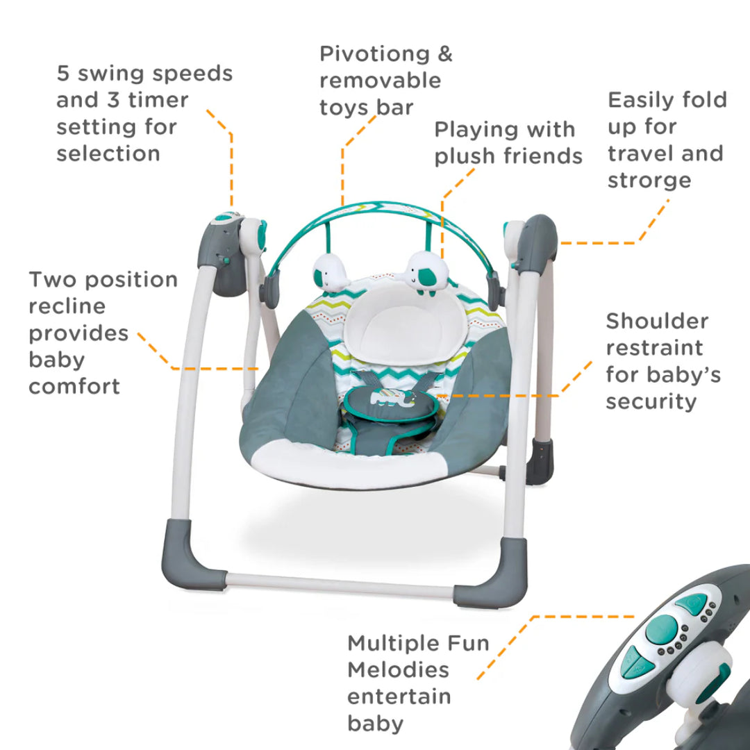 Mastela Deluxe Portable Swing (Teal)