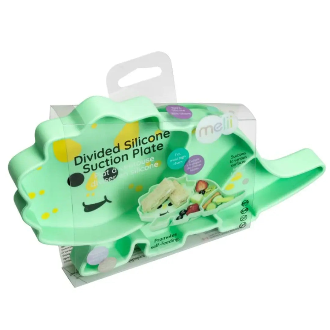 melii Silicone Divided Plate - Dinosaur