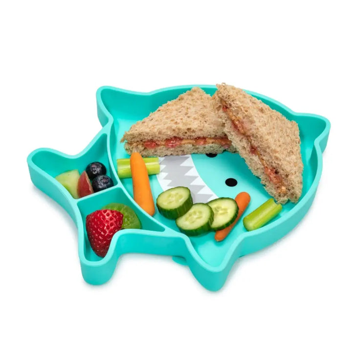 melii Silicone Divided Plate - Shark