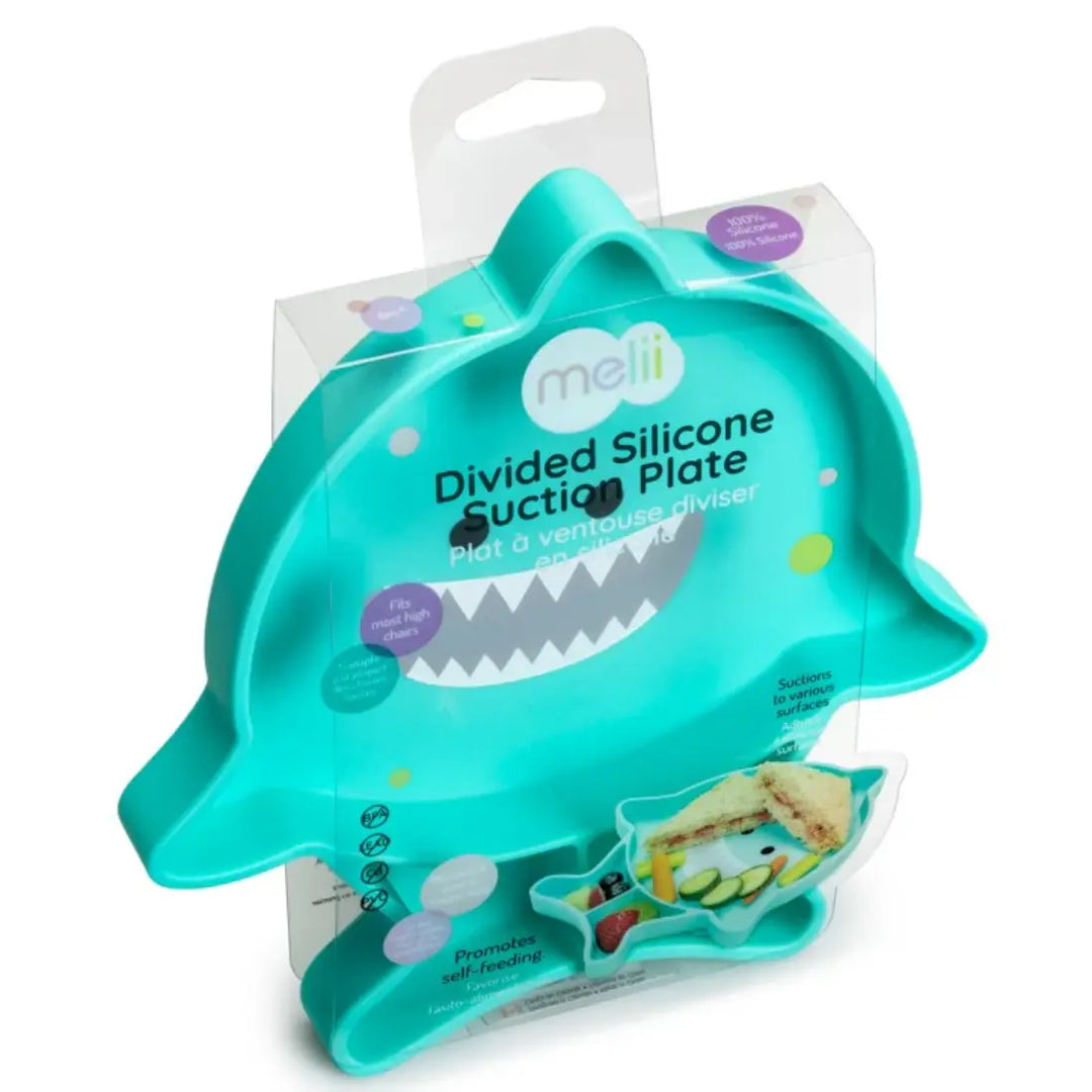 melii Silicone Divided Plate - Shark