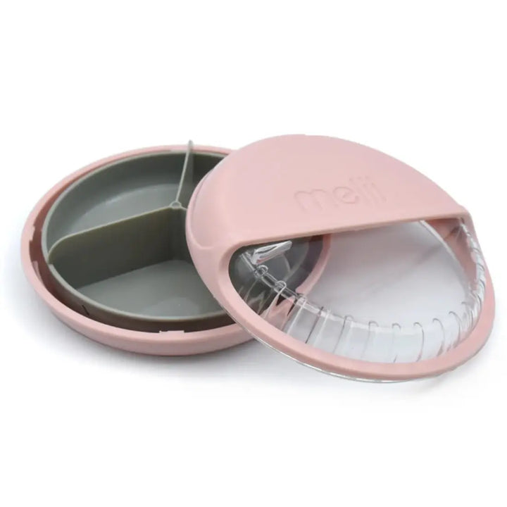 melii Spin Snack Container (Pink & Grey)