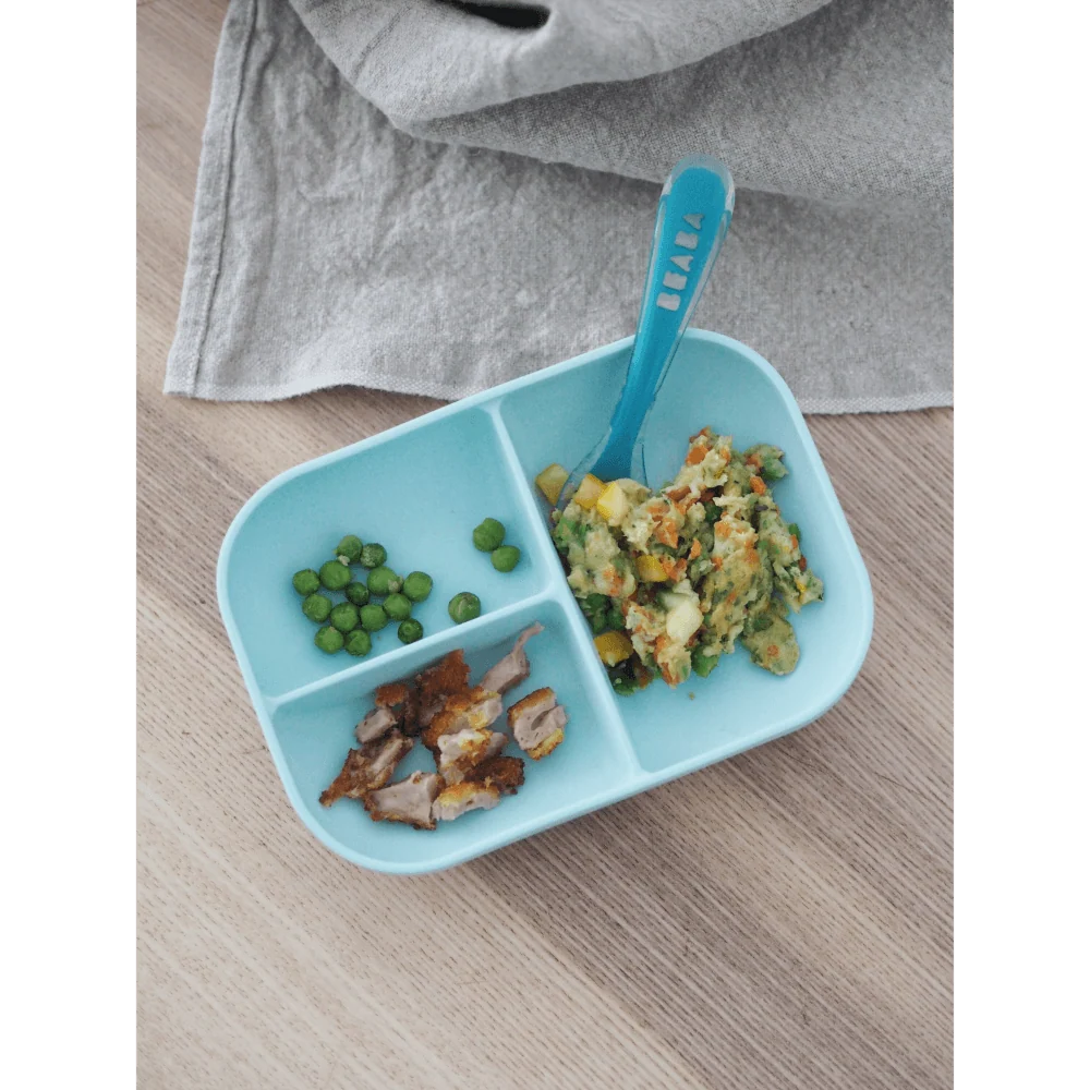 Beaba Silicone Suction Divided Plate + 2nd Stage Spoon
