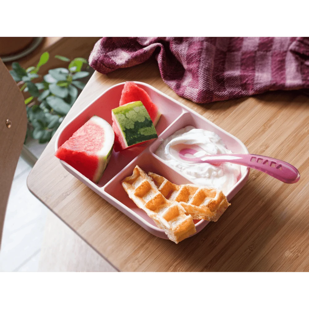 Beaba Silicone Suction Divided Plate + 2nd Stage Spoon