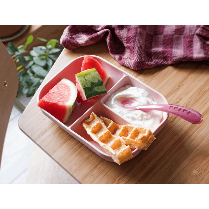 Beaba Silicone Suction Divided Plate + 2nd Stage Spoon