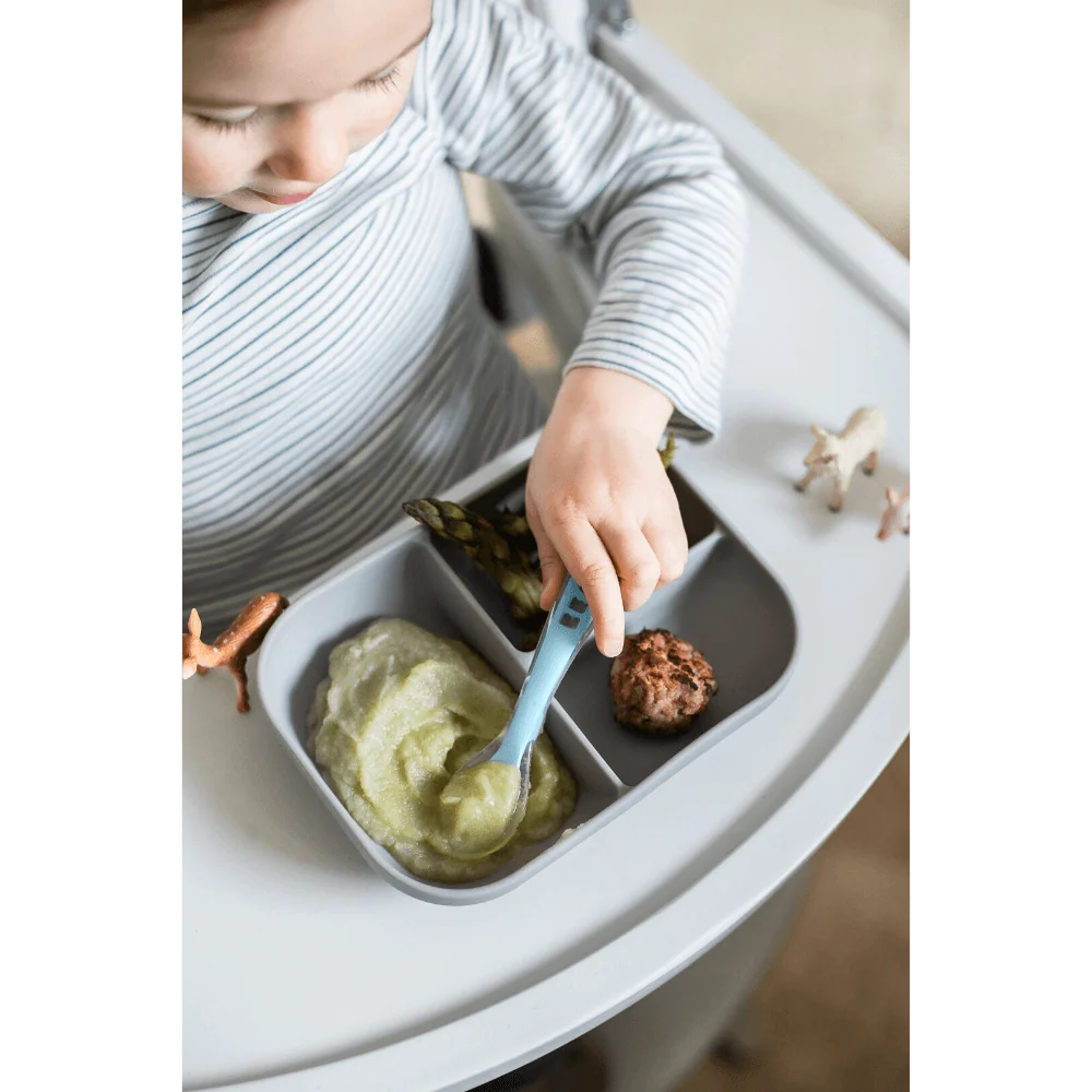 Beaba Silicone Suction Divided Plate + 2nd Stage Spoon