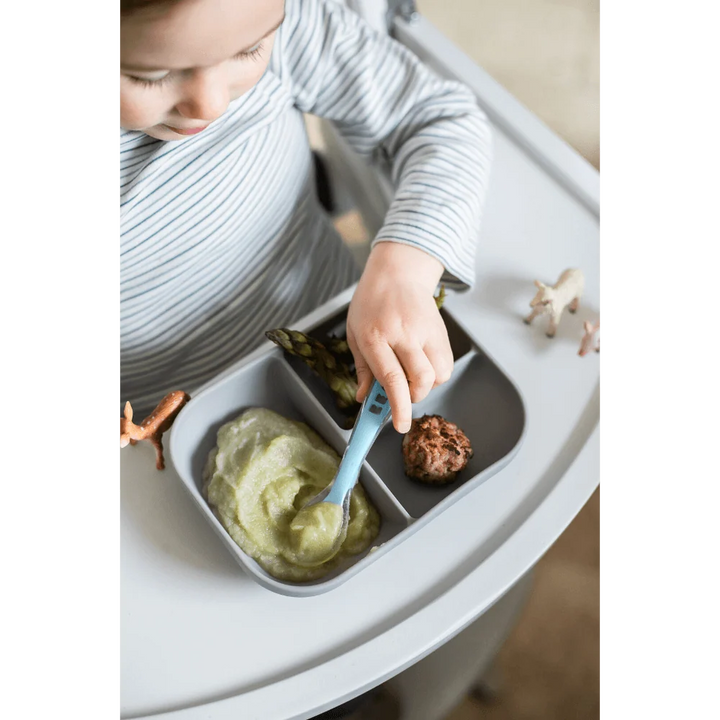 Beaba Silicone Suction Divided Plate + 2nd Stage Spoon