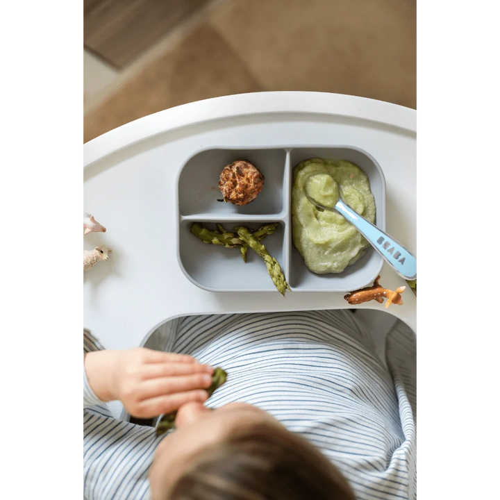 Beaba Silicone Suction Divided Plate + 2nd Stage Spoon