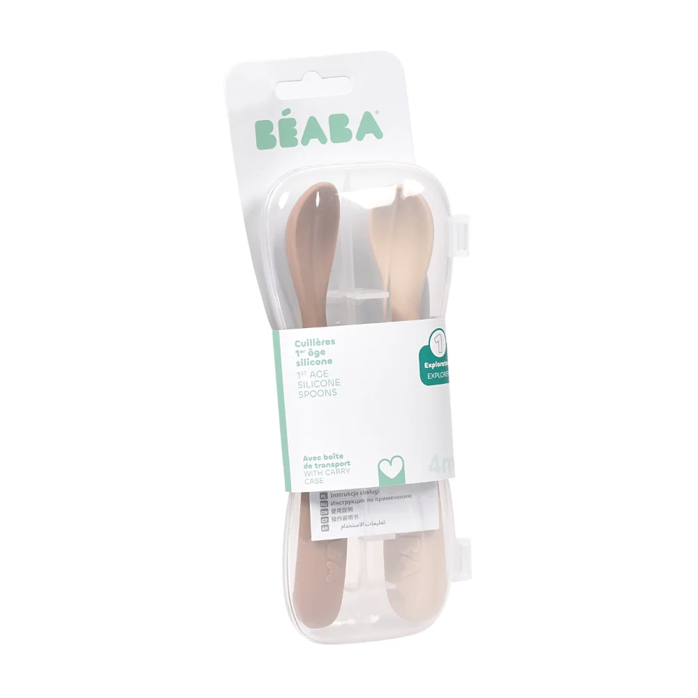 Beaba 1st Stage Soft Silicone Spoon - Set of 2