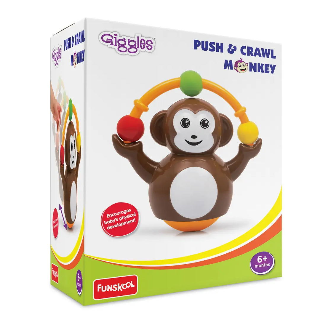 Giggles Push & Crawl Monkey