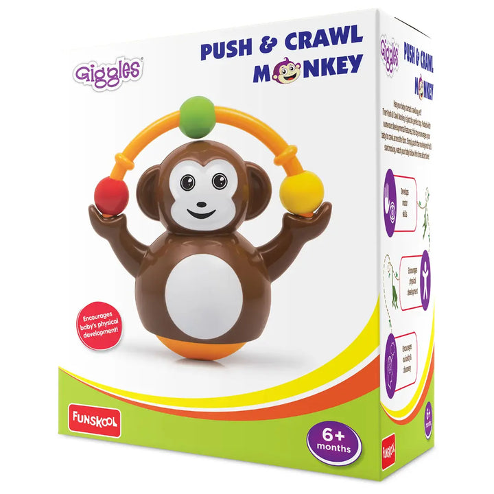 Giggles Push & Crawl Monkey