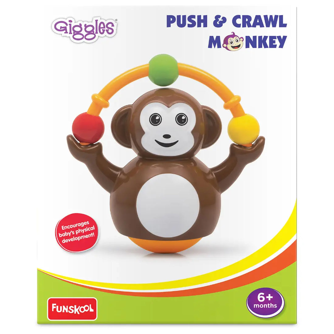 Giggles Push & Crawl Monkey