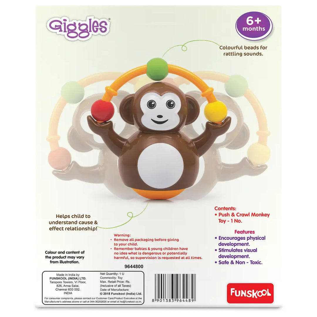 Giggles Push & Crawl Monkey