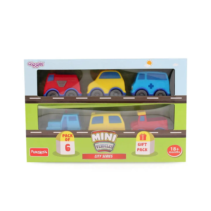 Giggles Mini Vehicles - City Series Gift Pack of 6