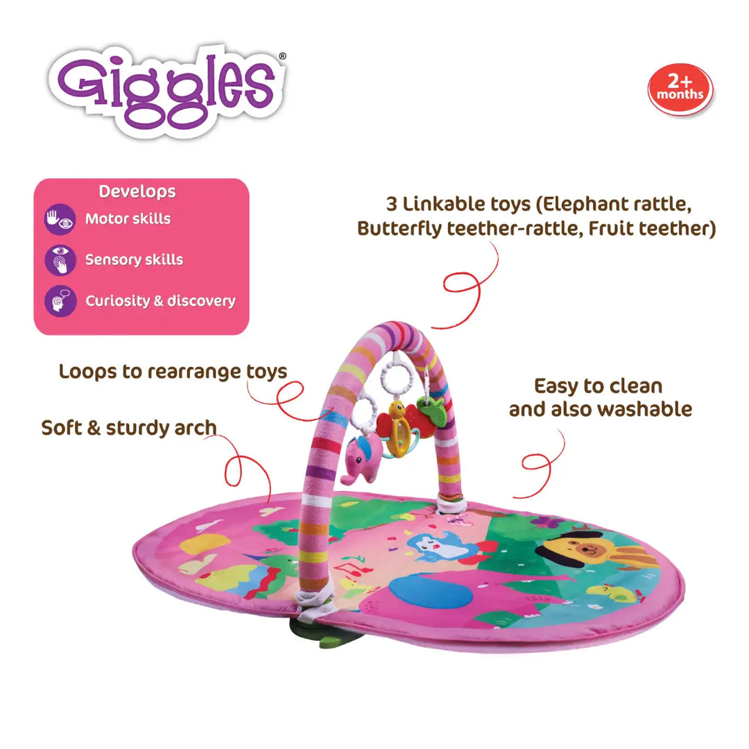 Giggles 3 In 1 Deluxe Playgym (Pink)