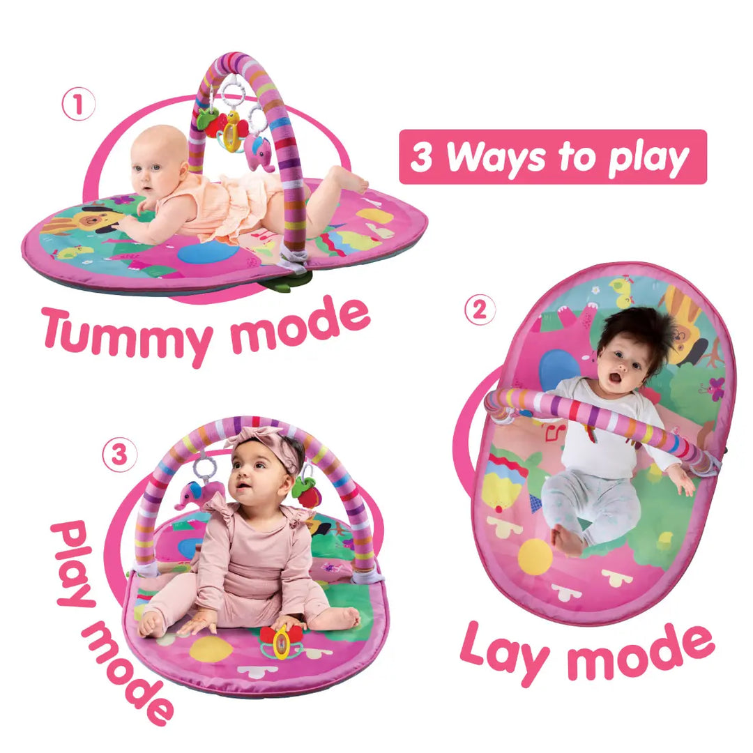 Giggles 3 In 1 Deluxe Playgym (Pink)