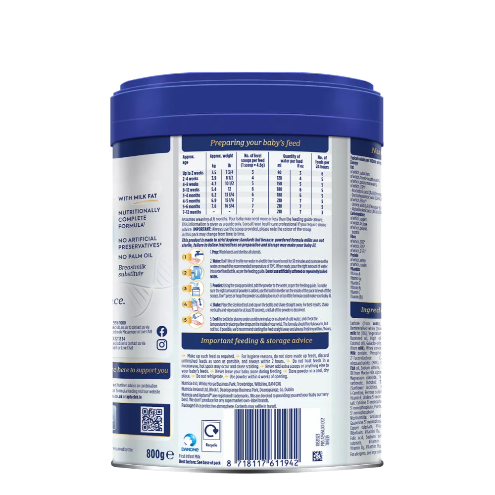 Aptamil Advanced 1 First Infant Milk (From Birth) (800g)