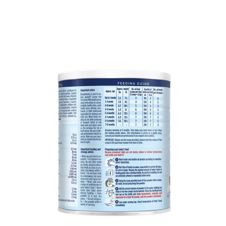 Aptamil Lactose Free First Infant Milk (From Birth) (400g)