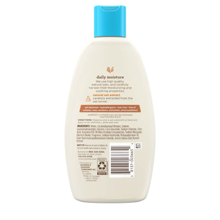 Aveeno Baby Daily Moisture Wash & Shampoo with Natural Oat Extract (236ml)