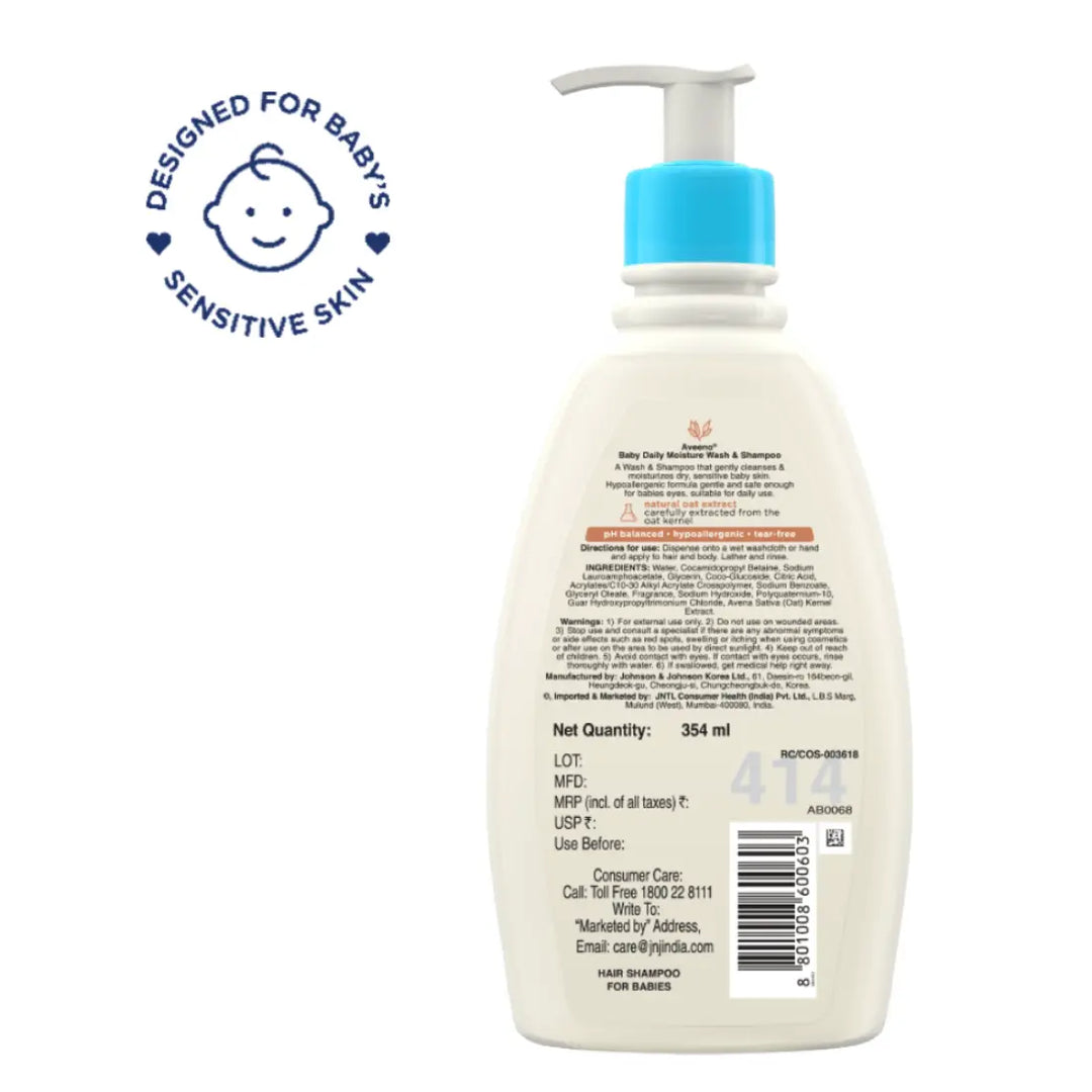 Aveeno Baby Wash & Shampoo with Natural Oat Extract (354ml)