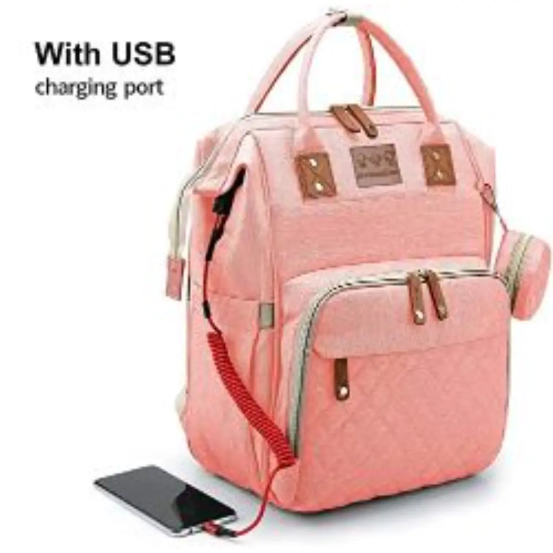 Abracadabra Diaper Bag With Changing Station - Pink