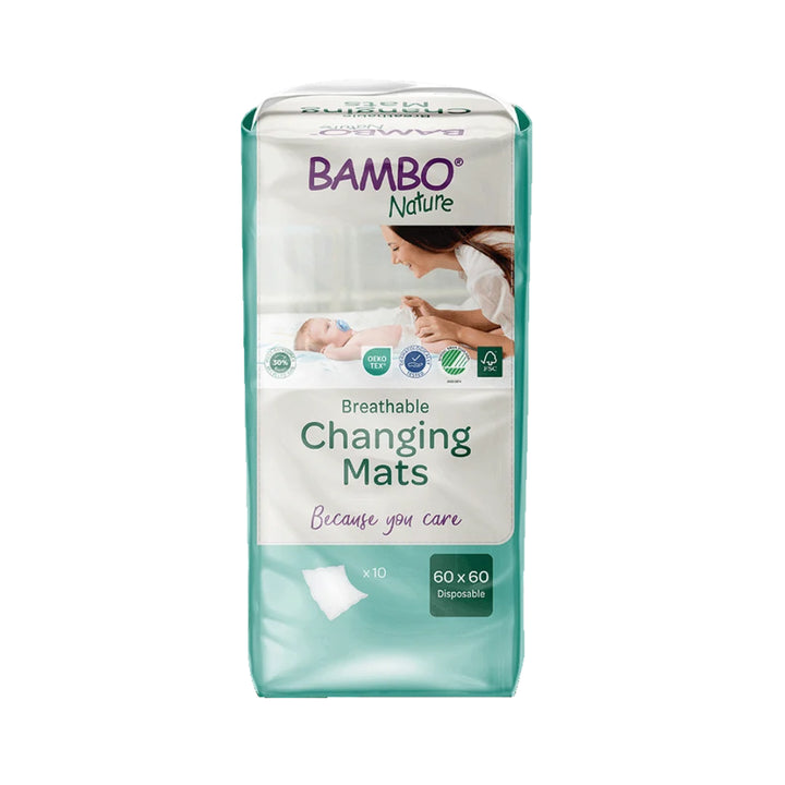 Bambo Nature Disposable Changing Mats (60×60 cm) (10 pcs)