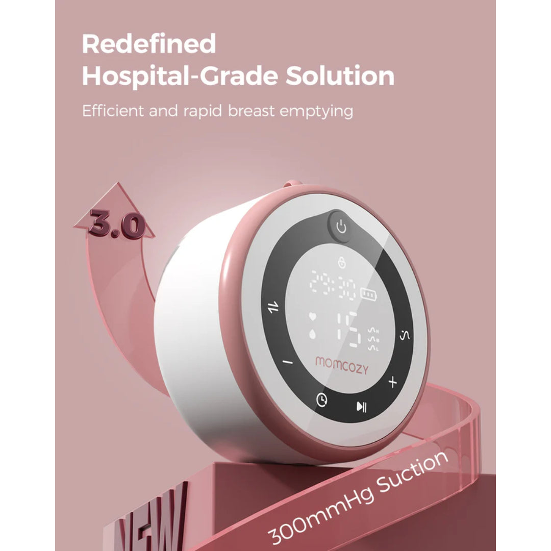 momcozy V1 Pro Hospital-Grade Wearable Electric Breast Pump (Cozy Red)