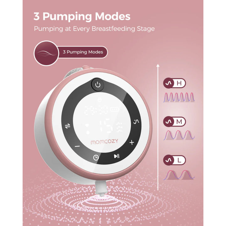 momcozy V1 Pro Hospital-Grade Wearable Electric Breast Pump (Cozy Red)