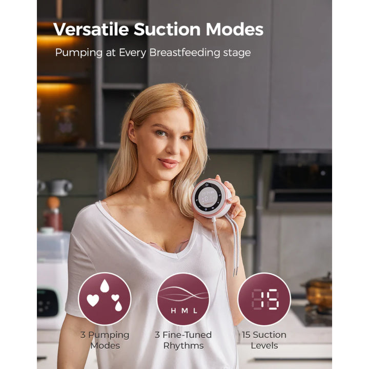 momcozy V1 Pro Hospital-Grade Wearable Electric Breast Pump (Cozy Red)