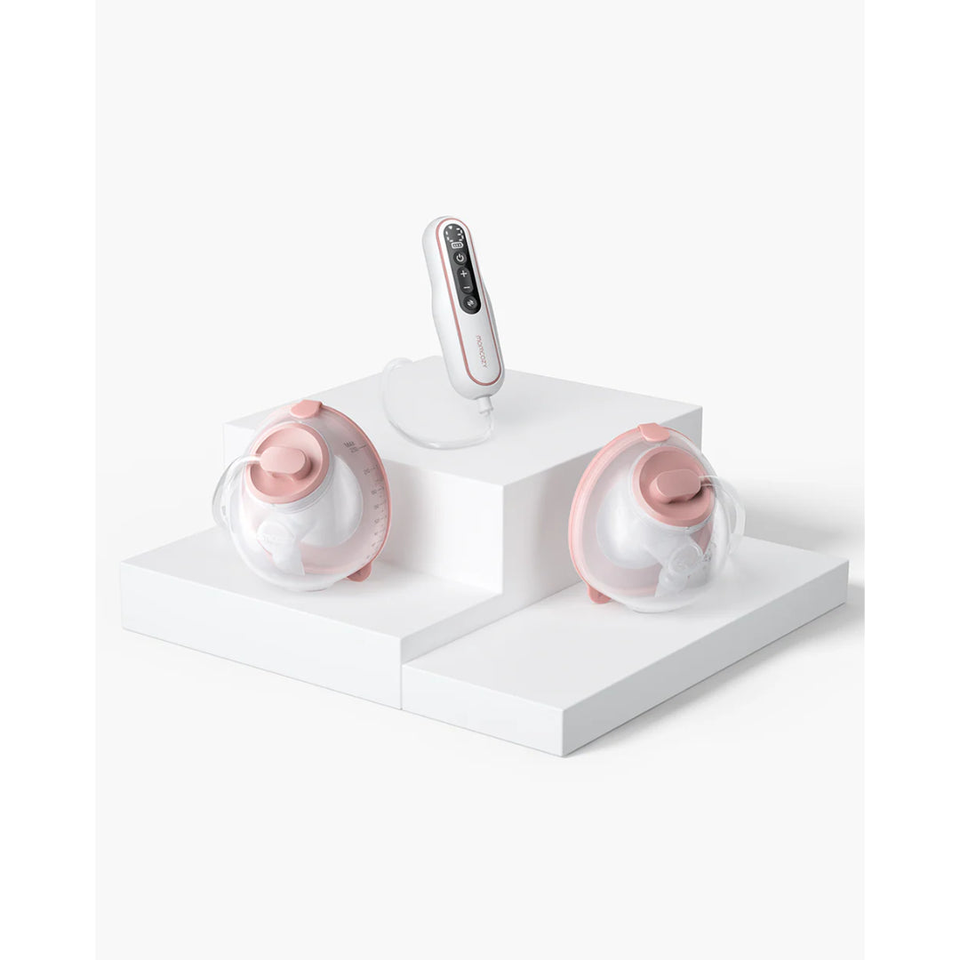 momcozy V2 Pro Hospital-Grade Double Wearable Breast Pump (Cozy Red)