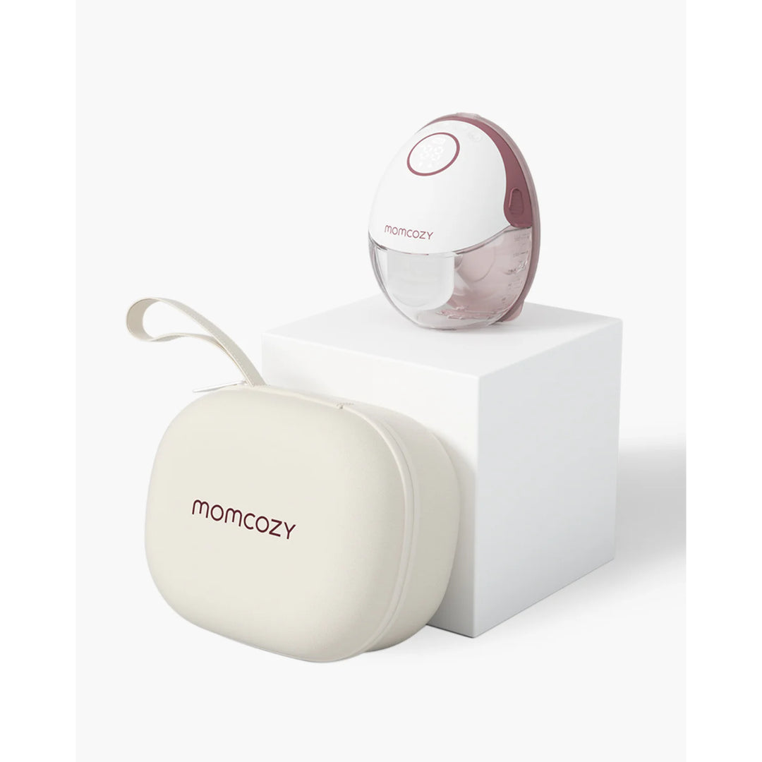 momcozy M6 Wearable Single Electric Breast Pump (Cozy Red)