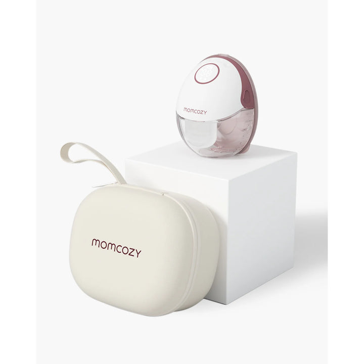 momcozy M6 Wearable Single Electric Breast Pump (Cozy Red)