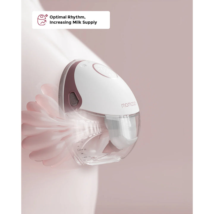 momcozy M6 Wearable Single Electric Breast Pump (Cozy Red)