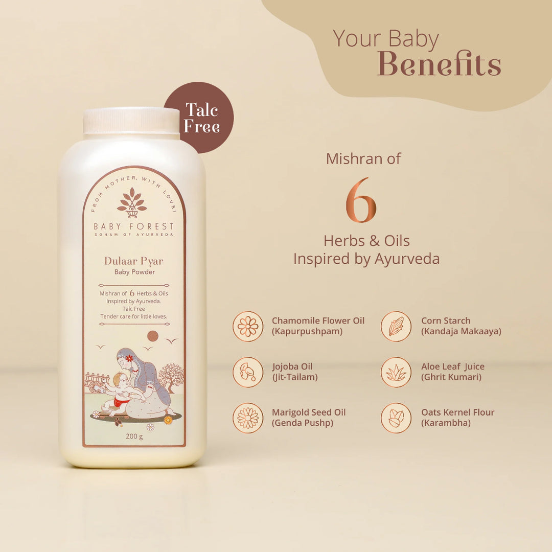 Baby Forest Dulaar Pyar Talc-Free Baby Powder (200g)