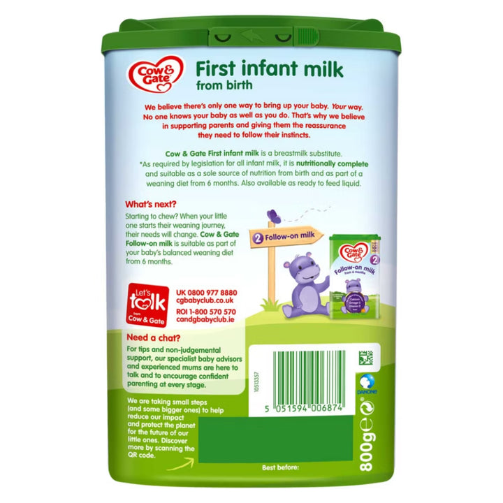 Cow & Gate First Infant Milk Stage 1 (From Birth) (800g)
