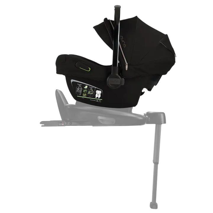 Nuna pipa™ next infant car seat installed on a compatible Nuna base