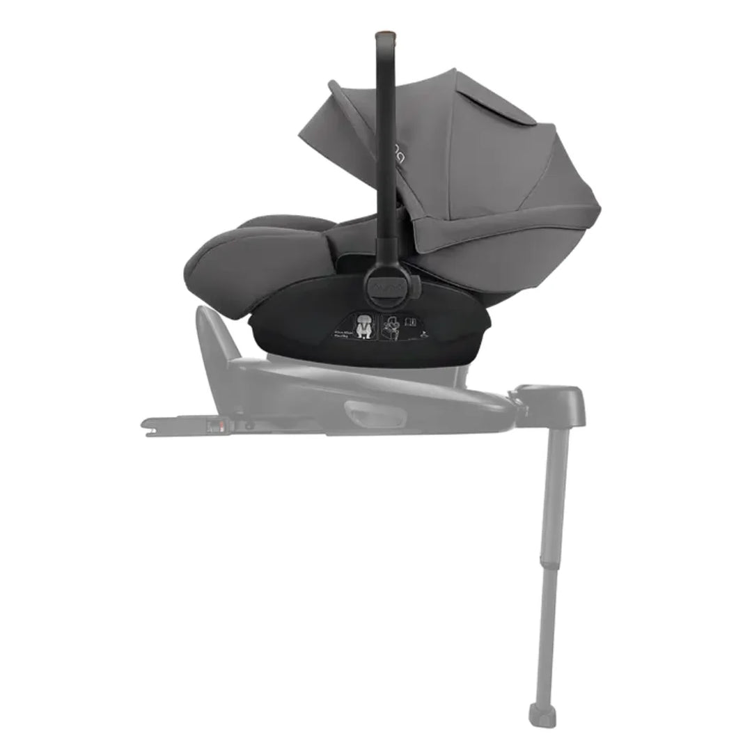 Nuna arra™ next infant car seat installed on a compatible Nuna BASE™ next