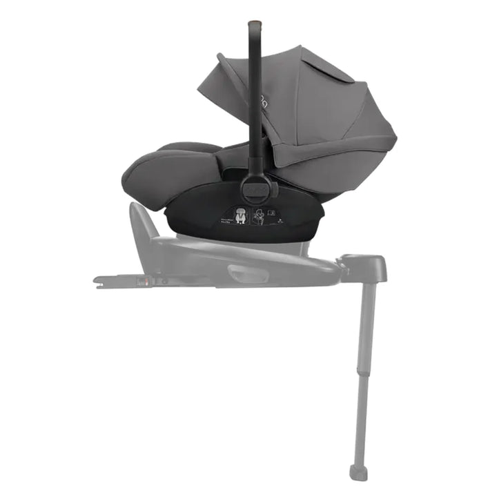 Nuna arra™ next infant car seat installed on a compatible Nuna BASE™ next
