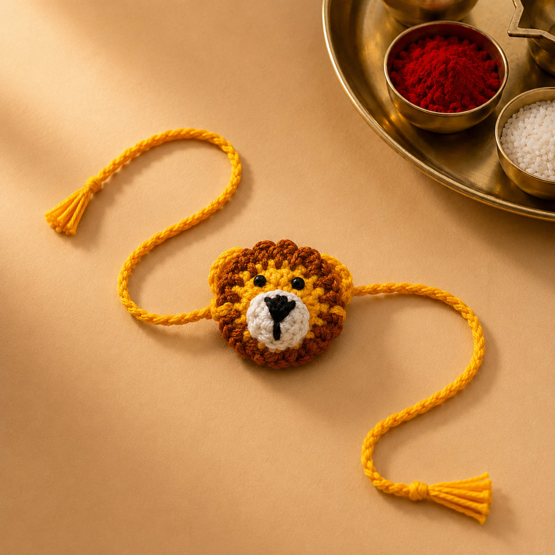 La Plume Lion Crochet Rakhi