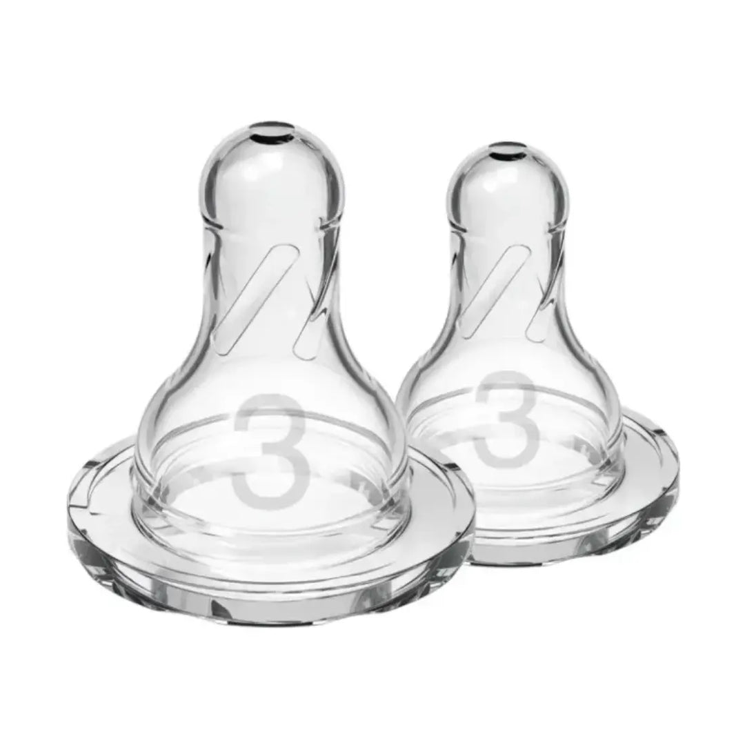 Dr. Brown's Level 3 Silicone Narrow Nipple 2 Pack (Transparent)